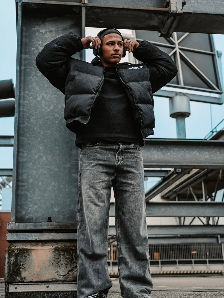 IGNITE Baggy Denim Jeans - Black/Grey