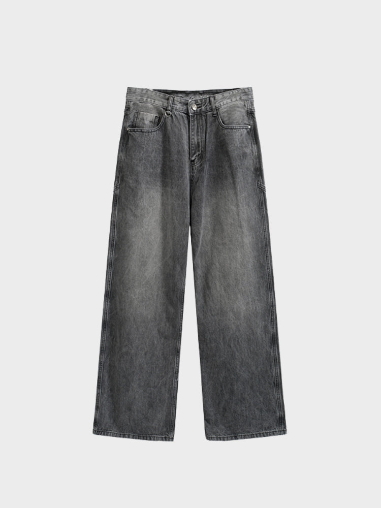 IGNITE Baggy Denim Jeans - Black/Grey