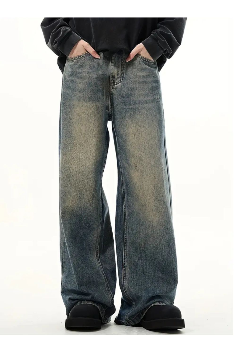 'Belong To The Street' Washed Baggy Jeans