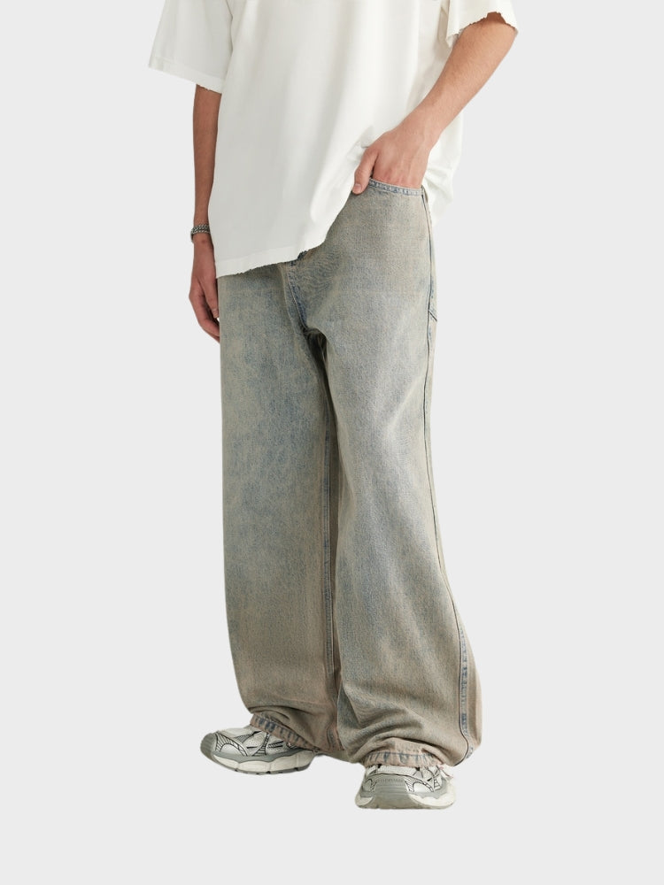 IGNITE Baggy Denim Jeans - Light Grey