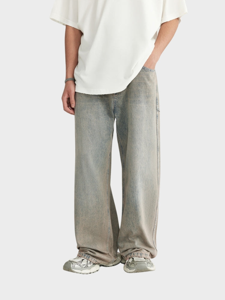 IGNITE Baggy Denim Jeans - Light Grey