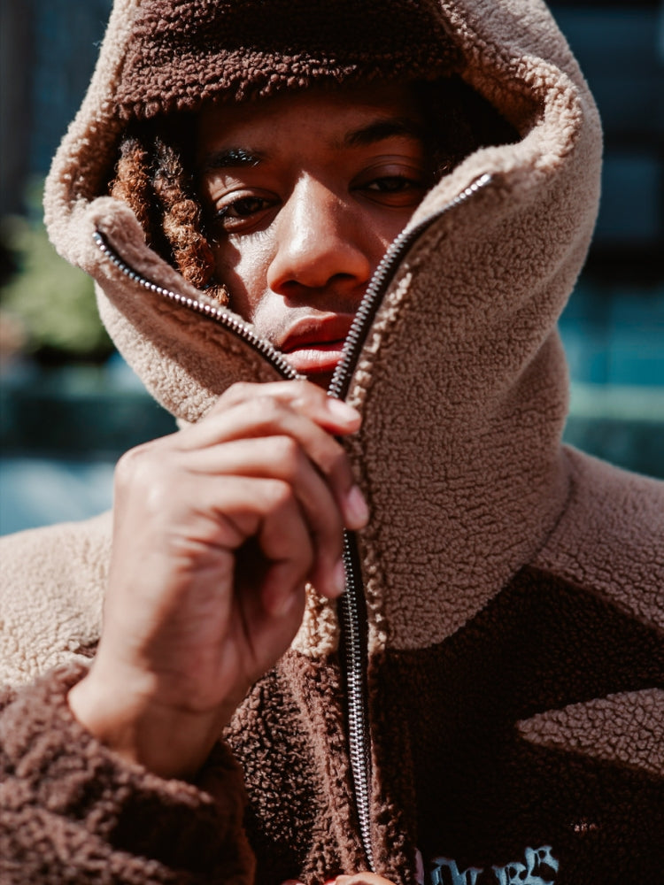 IGNITE - Dark & Light Brown Sherpa Ninja Fleece