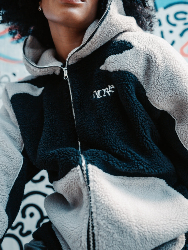 IGNITE - Wolf Grey & White Sherpa Ninja Fleece