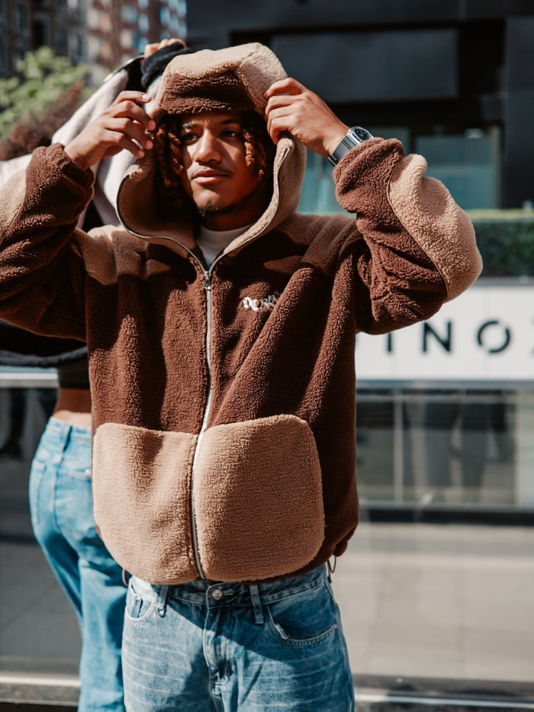 IGNITE - Dark & Light Brown Sherpa Ninja Fleece